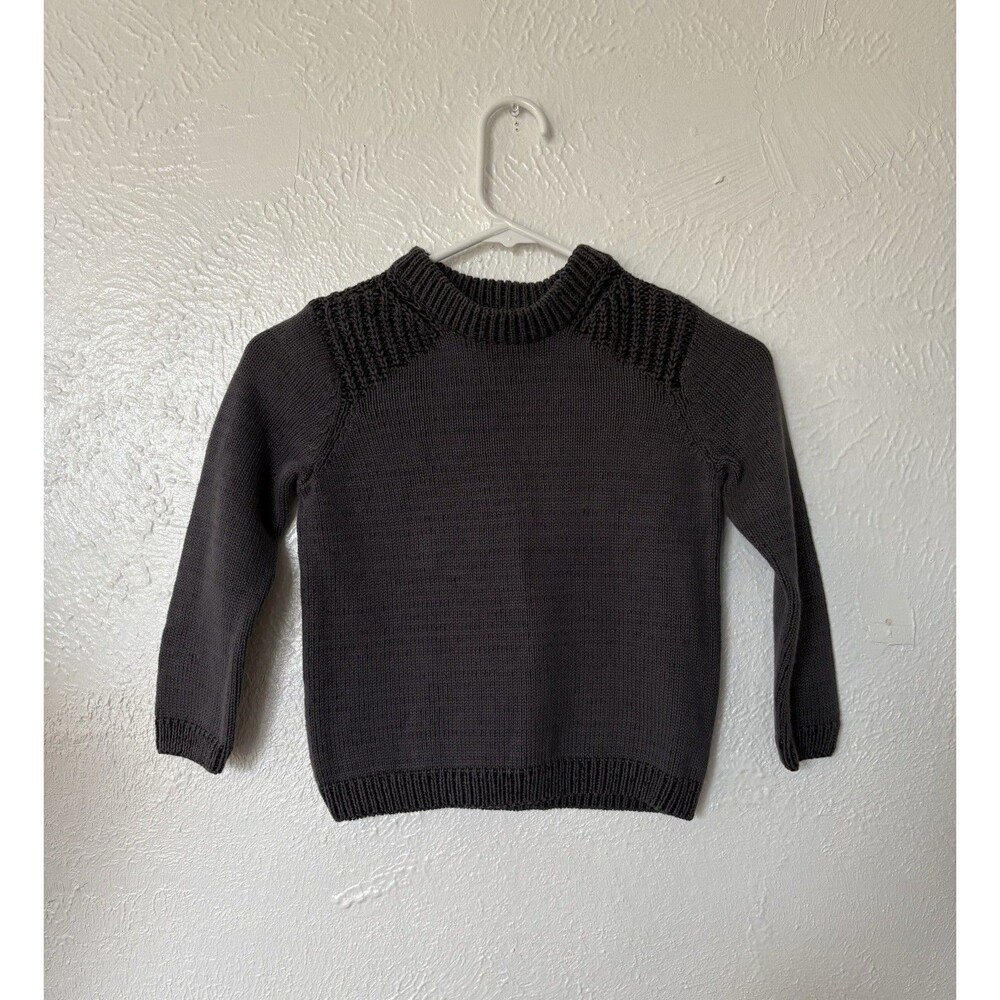 Class Club Boys Vintage Gray Knitted Sweater 100% Cotton Size 4/5